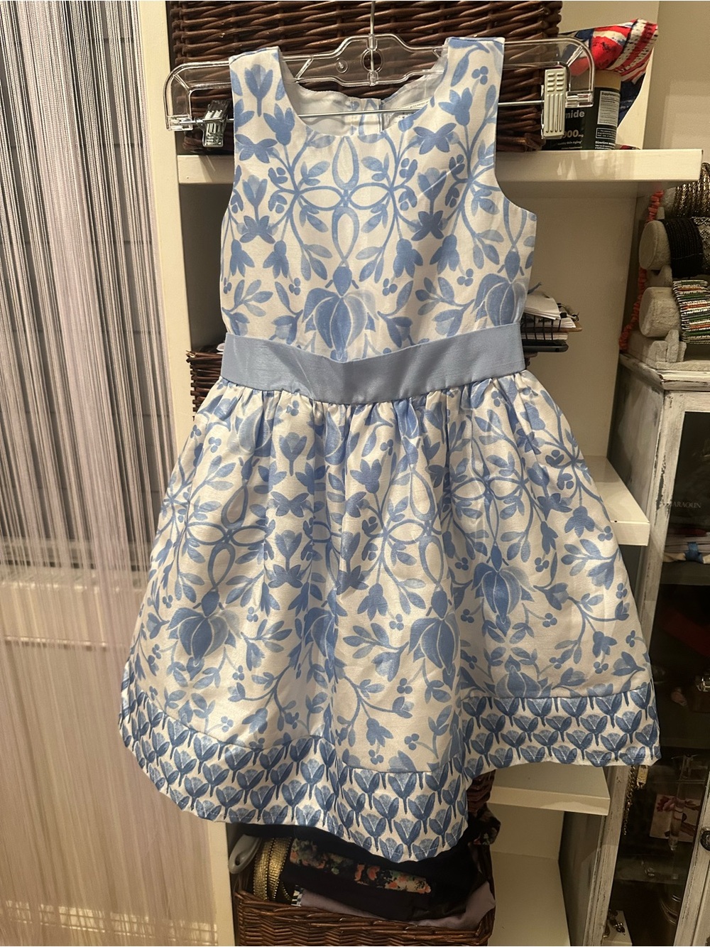 Gymboree Light Blue and White Floral Dress
